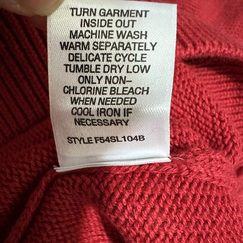 NWT Class Club Sweater Boys Youth Size 18/20 Red 1/4 Zip Pullover Mock Neck - Picture 5 of 8
